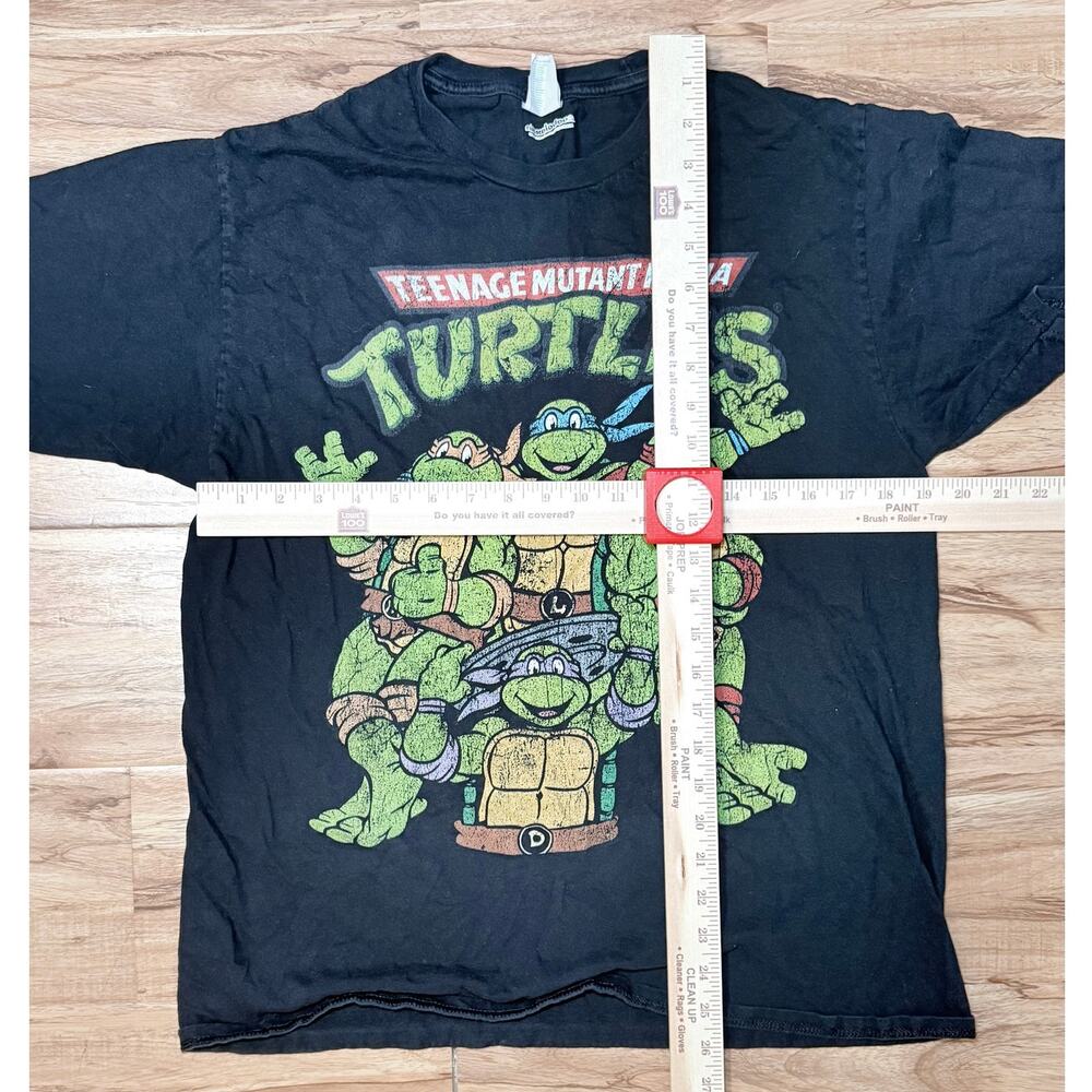 Teenage Mutant Ninja Turtles TMNT Black Graphic T-Shirt Men’s Large Retro Tee - Picture 4 of 4